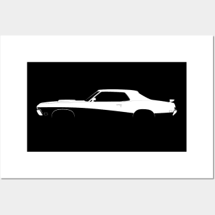 Mercury Cougar Eliminator Boss 302 Silhouette Posters and Art